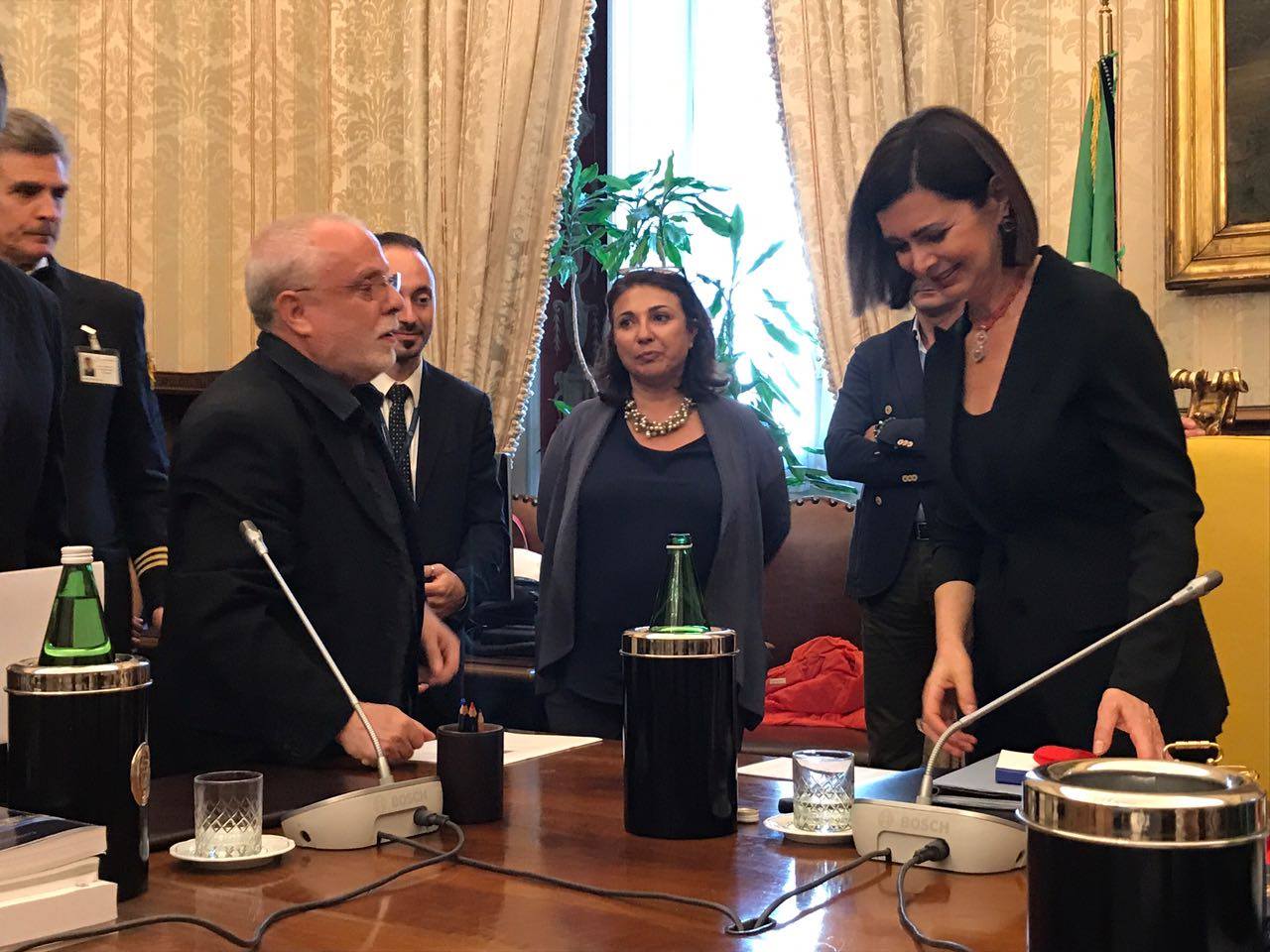 Martino Salvatore e Laura Boldrini (presidente della Camera dei deputati)