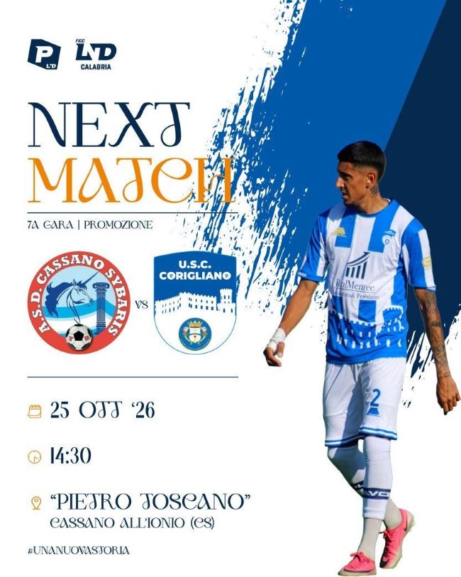 Locandina Cassano S. - Usc Corigliano 25 10 26