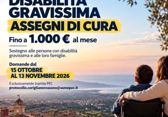 disabilita-gravissima-assegni-cura-corigliano-rossano-2026